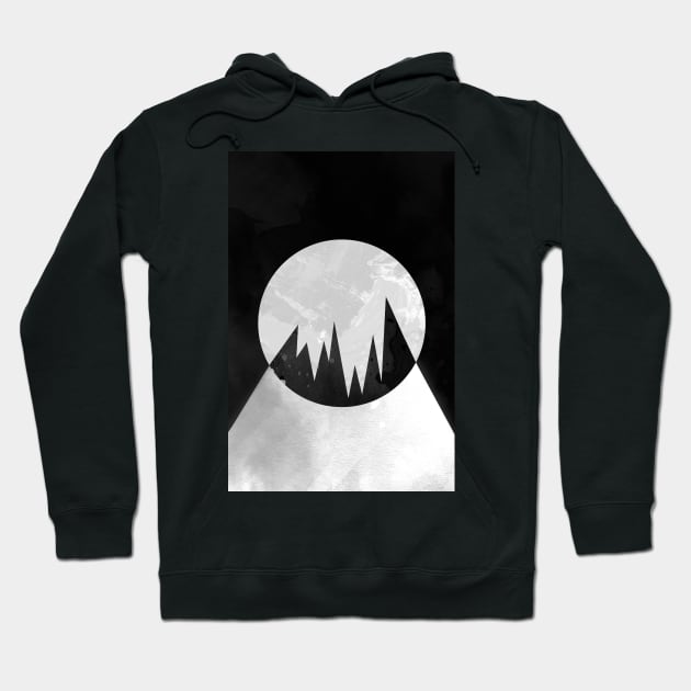 Negative Moon - Geometric & Polygon VTwo Hoodie by Lumos19Studio